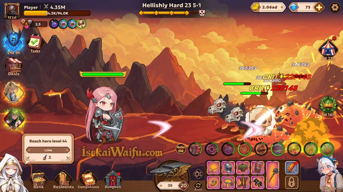 Gameplay dei combattimenti automatici